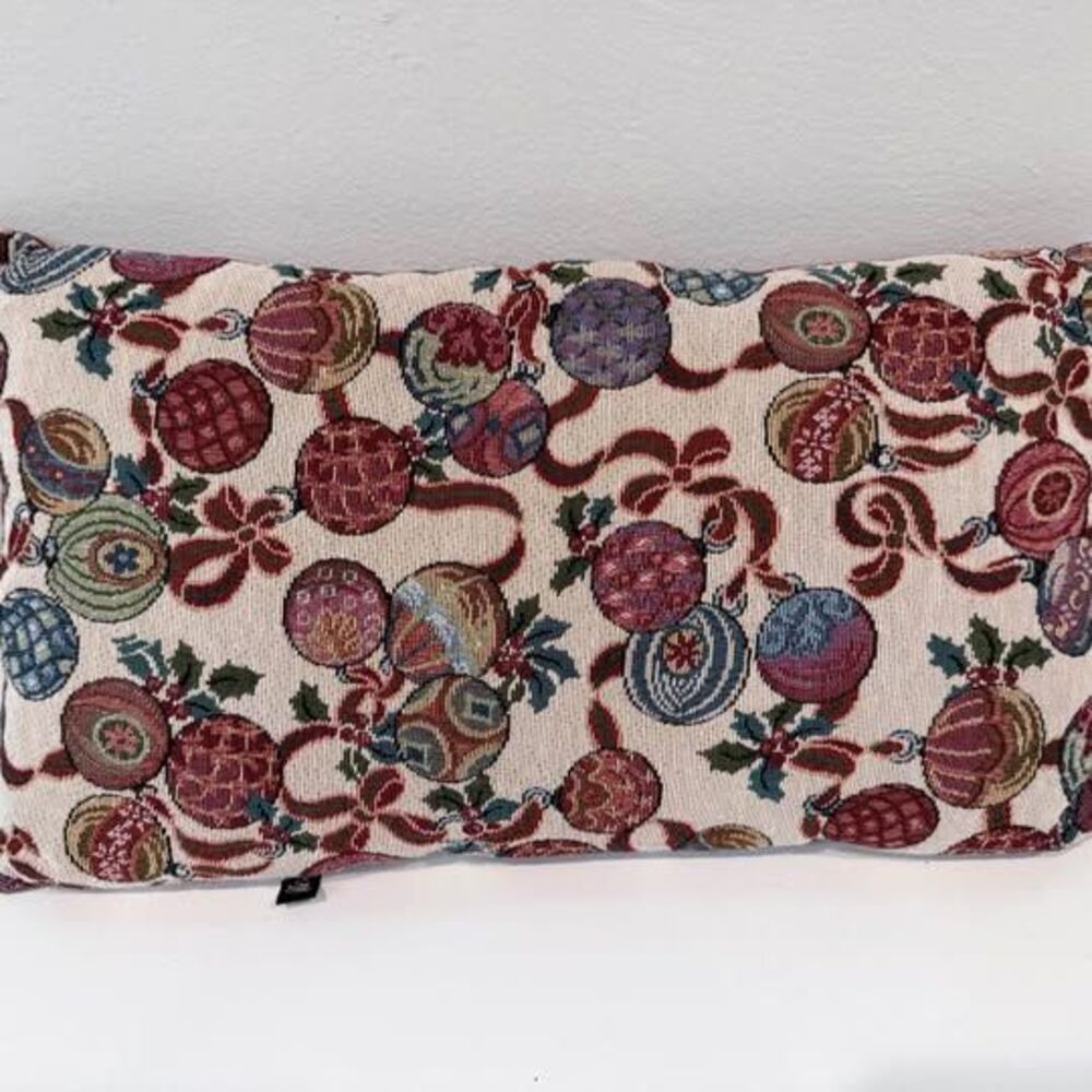 Christmas Ornament Tapestry Throw Pillow